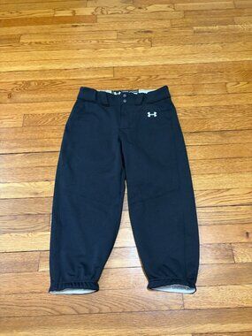 Under Armour Womens Softball Pants Size Small Black Knee Length Knickers